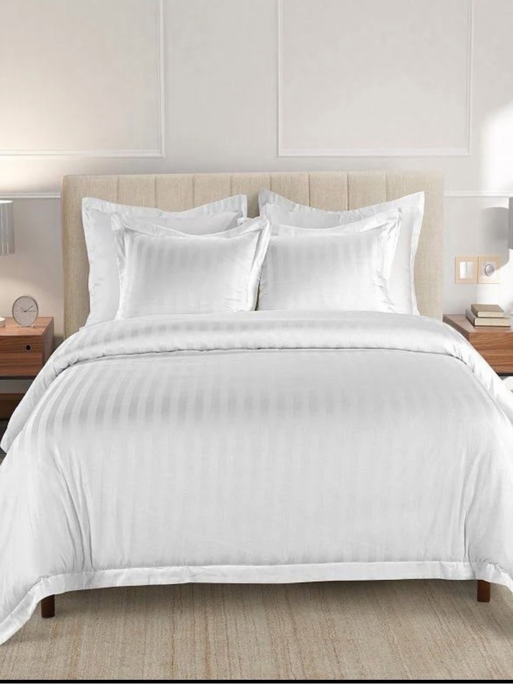 Hotelier Damask Stripe Comforter Set
